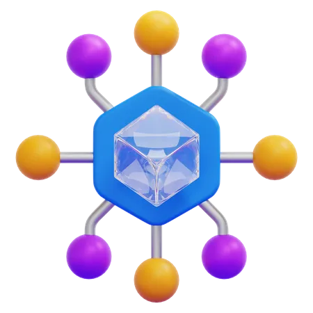 Decentralization  3D Icon