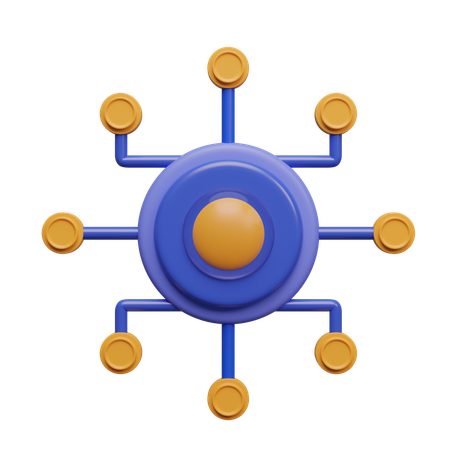 Decentralization  3D Icon