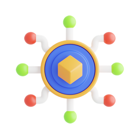 Decentralization  3D Icon