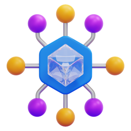 Decentralization  3D Icon