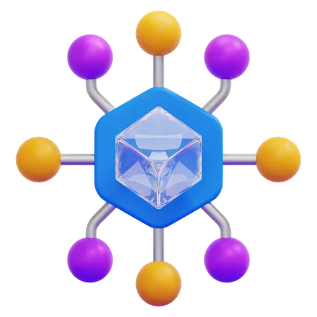 Decentralization  3D Icon