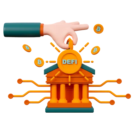 Decentralization Finance  3D Icon
