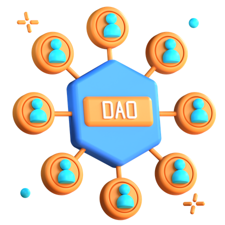 Decentralized Autonomous Organization  3D Icon