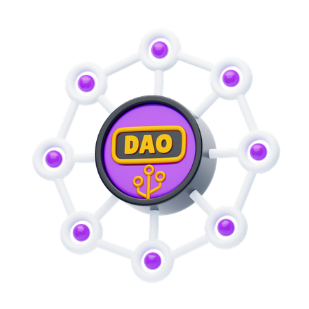 Decentralized Autonomous Organizations  3D Icon