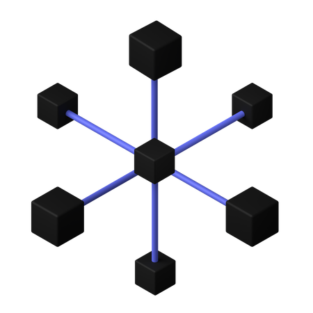 Decentralized Blockchain  3D Icon