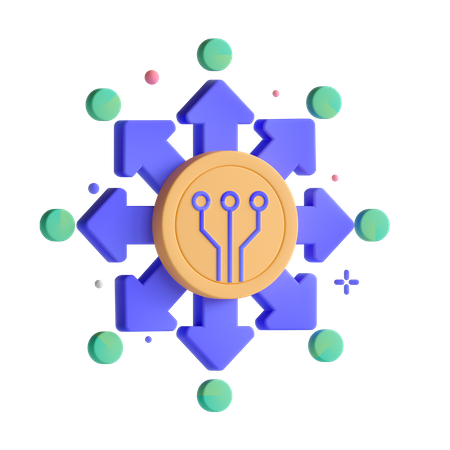 Decentralized Finance  3D Illustration