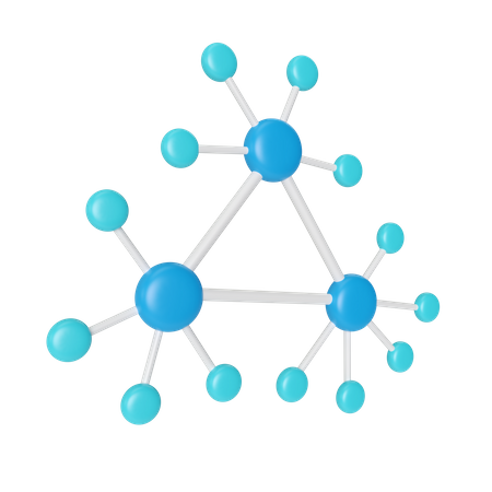 Decentralized Network  3D Illustration