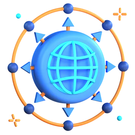 Decentralized Web  3D Icon