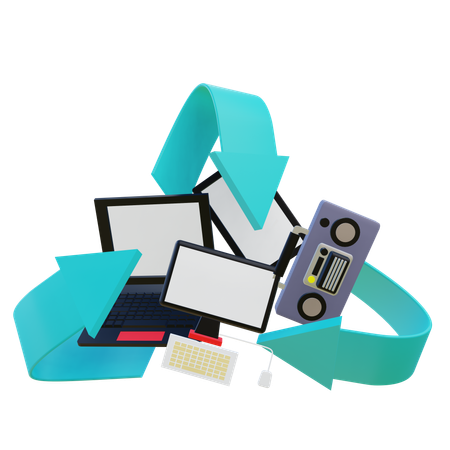 Déchets électroniques  3D Icon