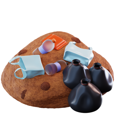 Déchets plastiques  3D Icon