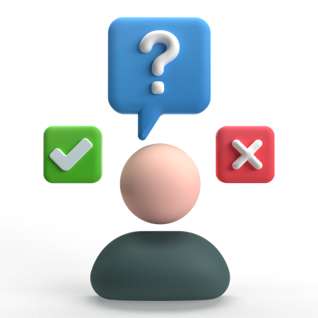Decide  3D Icon