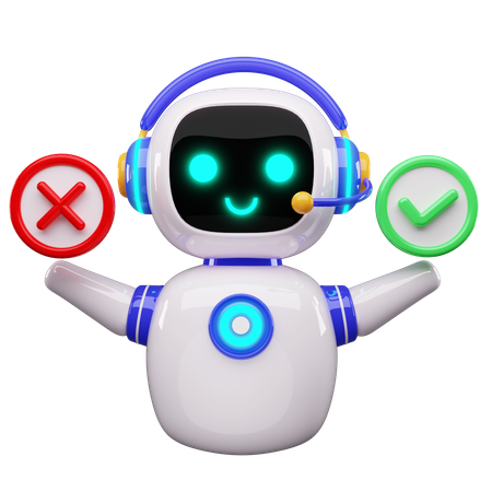 Decisión del robot  3D Icon