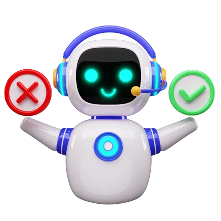 Decisión del robot  3D Icon