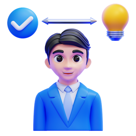 Decisión ejecutiva  3D Icon