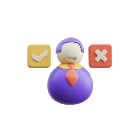 Decision making 3D Icon