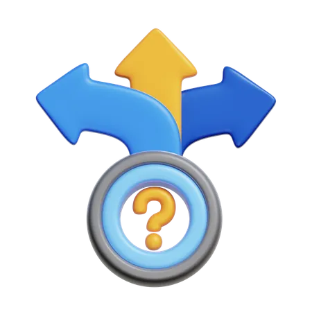 Decision Making Arrows  3D Icon