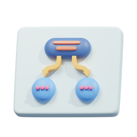 Decision making workflow  3D Icon