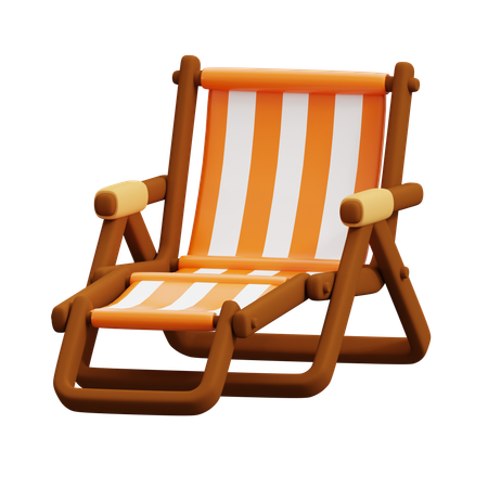 Deck Chair  3D Icon