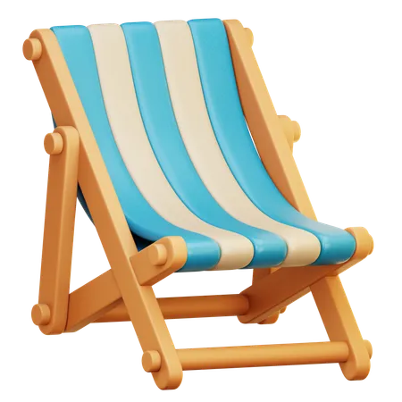 Deck Chair  3D Icon