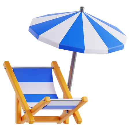 Deck de praia  3D Icon
