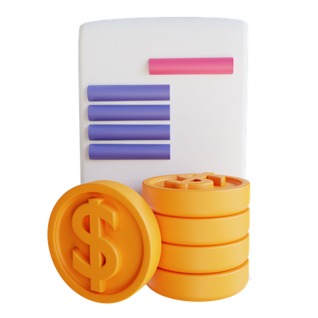 Declaração de imposto  3D Icon