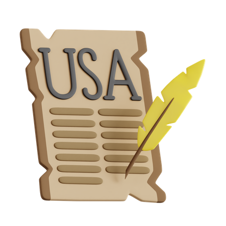 Declaração dos EUA  3D Icon