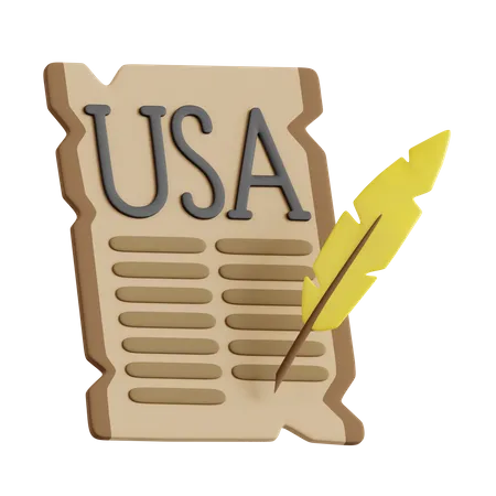 Declaração dos EUA  3D Icon