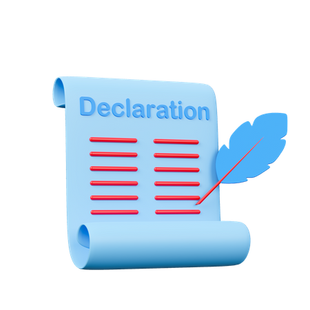 Declaration Letter  3D Icon