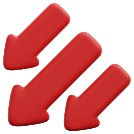 Decline  3D Icon
