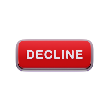 Decline button  3D Icon