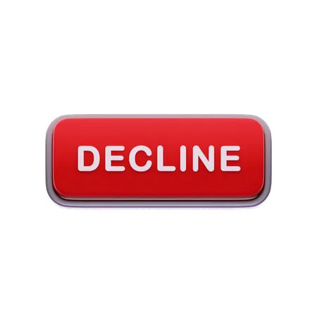 Decline button  3D Icon