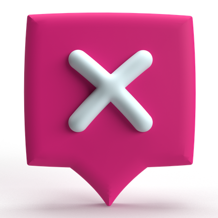 Decline Chat  3D Icon