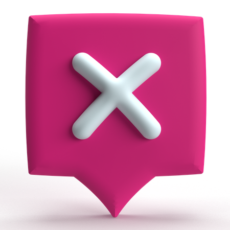 Decline Chat  3D Icon