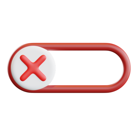 Decline Switch Button  3D Icon