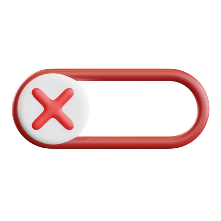 Decline Switch Button  3D Icon