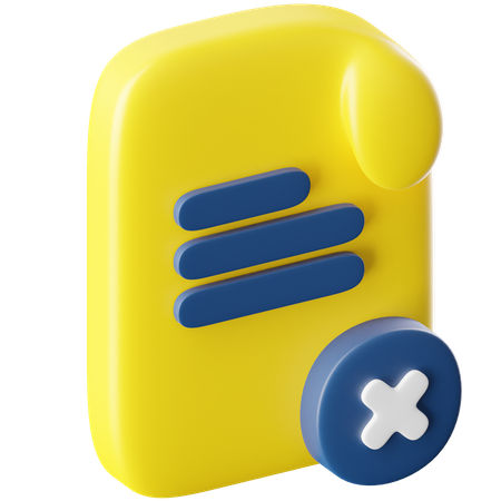Declined File  3D Icon