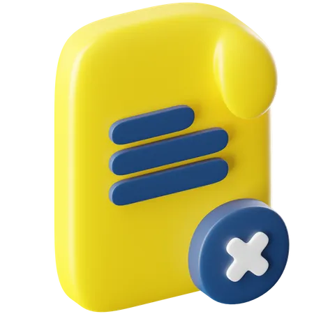 Declined File  3D Icon