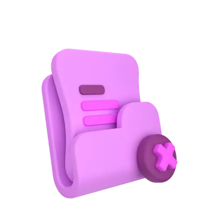 Declined folder  3D Icon