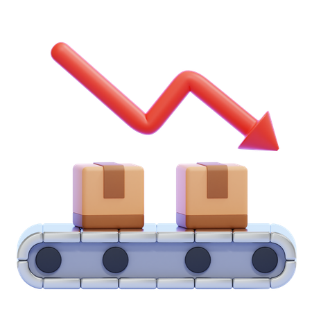 Declining Industry  3D Icon