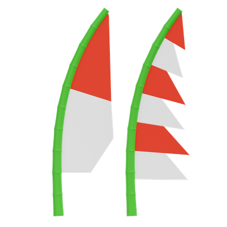 Decoração da bandeira da Indonésia  3D Icon