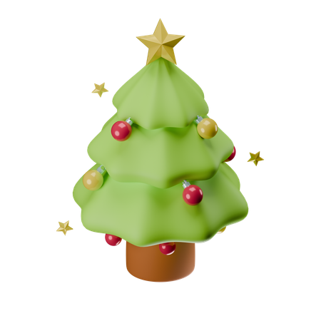 Decoração de árvore de Natal  3D Icon