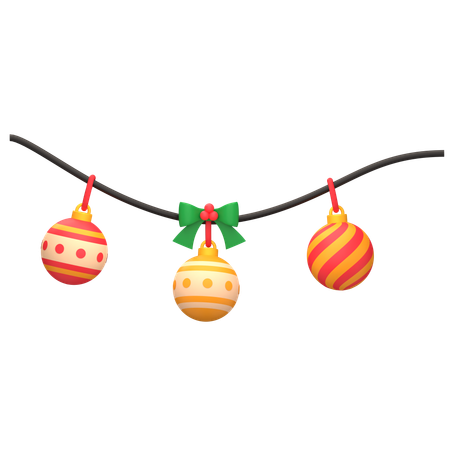 Decoração de enfeite de bola de natal  3D Icon