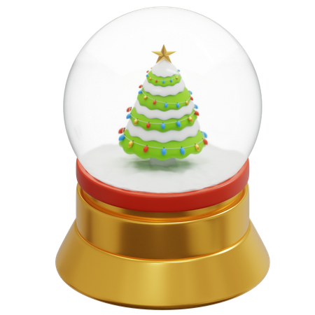 Decoração de globo de neve de natal  3D Icon