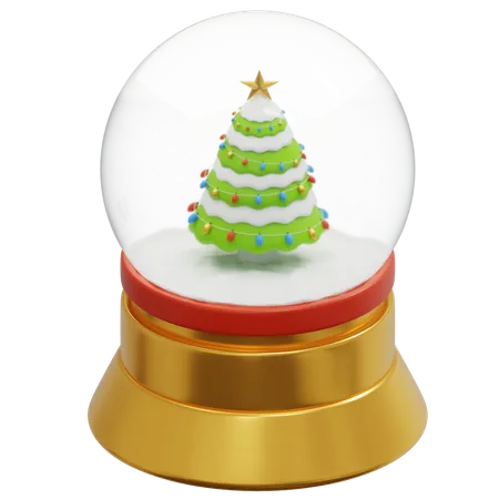 Decoração de globo de neve de natal  3D Icon