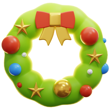 Decoração de guirlanda de natal  3D Icon