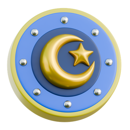 Decoração Lua e Estrela  3D Icon