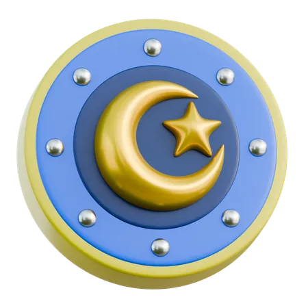 Decoração Lua e Estrela  3D Icon