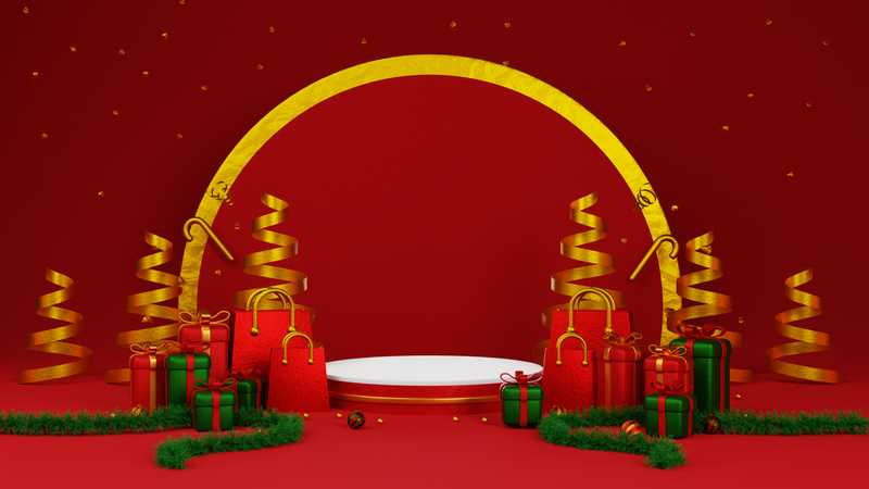 Decoração de Natal  3D Illustration