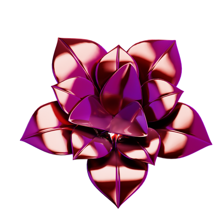 Decoração de flores metálicas  3D Icon