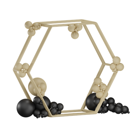 Decoração geométrica de casamento  3D Illustration